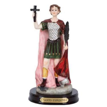 Imagem de Imagem Santo Expedito Resina c/Luz Importada Religiosa 21cm - Zona Liv