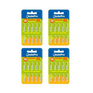 Imagem de kit 04 Cartela de Refil para Escova Interdental C/10 Unidades Jadefrog