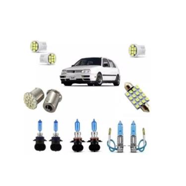 Imagem de Kit Super Branca Golf Mexicano 95 A 97 98 Faról/milha + Led - Blue lio