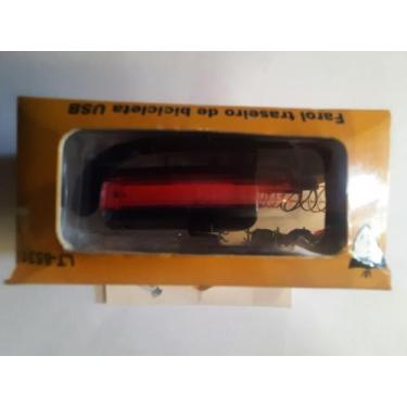 Imagem de Farol lanterna  luz sinalizador traseira recarregável  USB para bike -