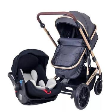 Imagem de Carrinho de Bebê Itália 3 em 1 Dourado 516 Pro Baby Brasil