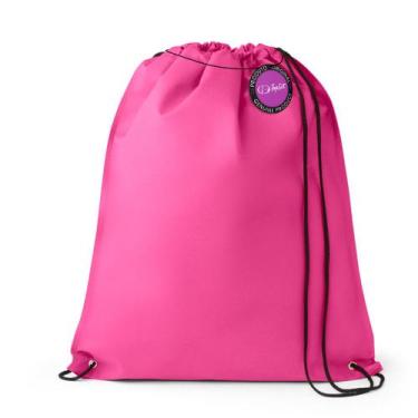 Imagem de Mochila tipo Saco Gym Sack em TNT Premium 33x40cm Marino TopGet, Rosa