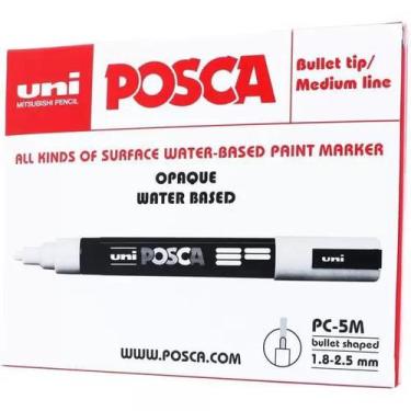 Imagem de Caixa Posca PC-5M Preta C/ 6 unid. Uniball - ATACADO - Uni-ball