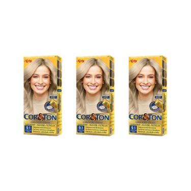 Imagem de Coloraçao Cor&Ton 9.1 Louro Claro Cinza 50g-Kit C/3