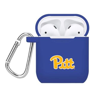 Imagem de Capa protetora de silicone Pittsburgh Panthers compatível com Apple AirPods (azul)