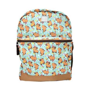 Imagem de Mochila Escolar Capivara Fofa - DERMIWIL, Verde