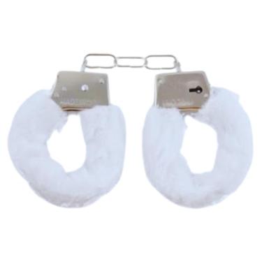 Imagem de Algema Sexual Pelúcia em Metal - Fetiche Sexual Sex Shop (Branco)