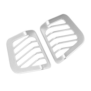 Imagem de REPAIROCK 1 conjunto de acabamento de tampa de saída CA para saída de ar do painel lateral para Jeep Wrangler JL JLU 2018-2024 guarnições de tampa de ventilação de ar condicionado ABS prateado