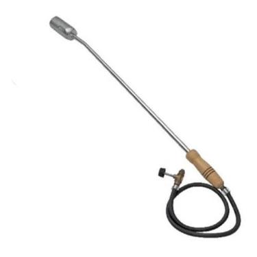 Imagem de Lança  Chamas  50 cm  Iron Maçarico fabricado com mangueira preta GLP 