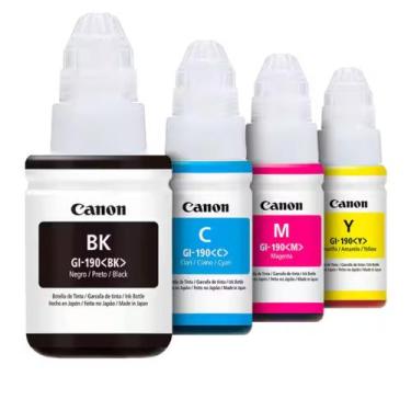 Imagem de Kit Refil Tintas Originais Canon GI-190 G1100 G3110 G3111 G4100 G4110 