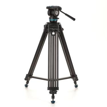 Imagem de Benro Tripé de Vídeo KH25PC com Cabeça, Carga Útil de 6,8 kg, Arrasto Panorâmico Contínuo, Prata