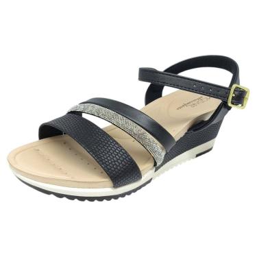 Imagem de Sandália Feminina Anabela Média Comforto e Brilho Modare