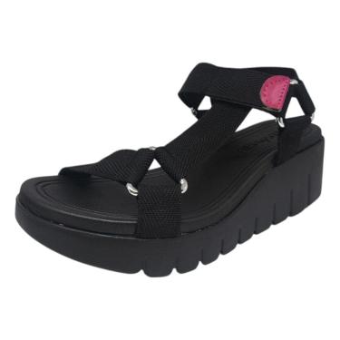 Imagem de Sandália Feminina Conforto Anabela Média Leveza Moleca