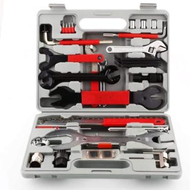 Imagem de Kit de Ferramentas para Bicicleta, 44 Peças, Estojo de Transporte, Chaves Allen e Hexagonais, Extrator de Corrente