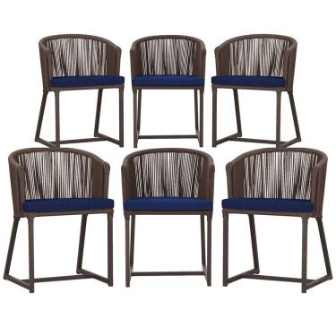 Imagem de 6 Cadeiras de Jantar Área Noronha em Alumínio