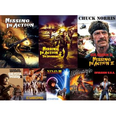 Imagem de GOGO2 Desaparecidos Em Ação / 2: O Início 3: Braddock [Dvd] Chuck Norris Triplo Filme + 5 Filmes Bônus (Desejo De Matar 2/Invasão Dos Eua/Cyborg/Exterminador Do Futuro 2/Ninja 3)