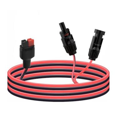 Imagem de Leehitech Cabo de extensão de painel solar de 16 AWG 3FT para conector estilo Anderson, conector de cabo de painel solar para adaptador Anderson para trailer, carrinhos de golfe, geradores solares de