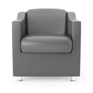 Imagem de Poltrona Decorativa Tilla Sala Consultório Courino Jl Decor Courino Preto