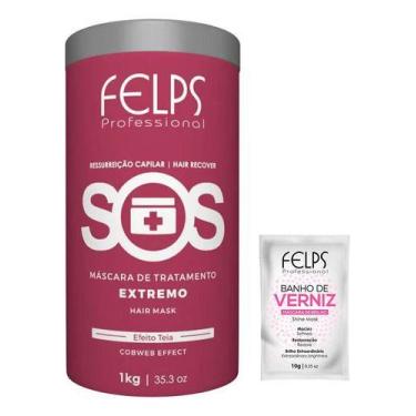Imagem de Felps Cronograma Capilar Sos + Banho De Verniz + Marula 1kg