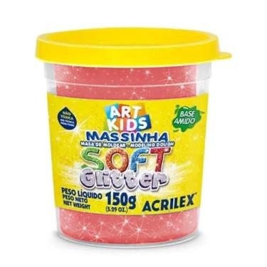 Imagem de Acrilex Massinha de Modelar Soft 150g., Vermelho con Gliter