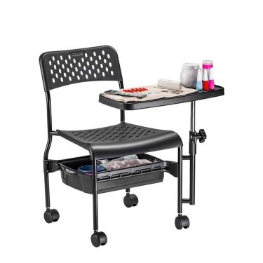 Imagem de Cadeira Manicure Cirandinha Mesa Preta Dompel Profissional