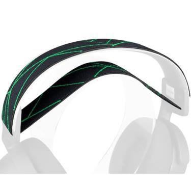 Imagem de SOULWIT Faixa de Cabeça Flexível de Tecido de Reposição para SteelSeries Arctis 7/7+/7X/7X+/7P/7P+/9/9X/Pro/Prime Fones de Ouvido, Almofada de Faixa de Cabeça para Reparo - linha Verde