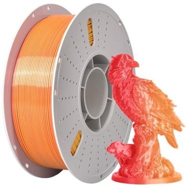 Imagem de PINBALL Filamento De Seda, Para Impressora 3D Pla 1,75 Mm Multicolorido, Liso E Brilhante, Brilhante +/- 0,02 Mm, Impressão 1 Kg/2,2 Lb, Dourado-Avermelhado