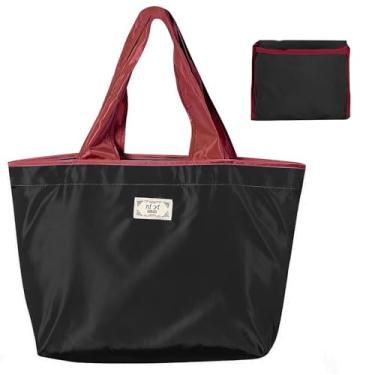 Imagem de OSAGIE Sacola De Compras Grande, Dobrável E Reutilizável Com Bolso Alça Extra Larga, Bolsa Praia Portátil, Durável Lavável Para Mulheres, Crianças, Brinquedos, Piquenique, Viagem, Cor Resistente Des