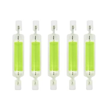 Imagem de Lâmpadas LED R7S 10W 20W COB 78mm 118mm Regulável 360° Iluminação AC110V-220V IP54 Multicolorido Pacote com 5 78mm10W Luz Verde