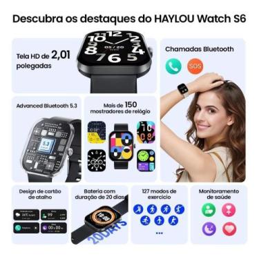 Imagem de Smartwatch Xiaomi Haylou Watch S6 A Prova Dagua