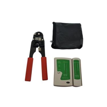 Imagem de Alicate Crimpador RJ45 210C + Testador de Cabo RJ45 e RJ11 - mimi util