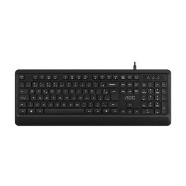 Imagem de Kit Teclado e Mouse AOC, Conexão USB, DPI 2400, Padrão ABNT2, Preto - 