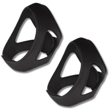 Imagem de Kit 02 Unidades, Faixa Anti Ronco Ajustável, Suporte Noturno para Mandíbula, 3 Pontas, Confortável, Lavável, Preto