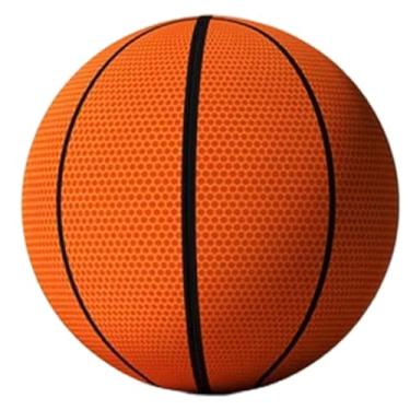 Imagem de Huraoerrrr Bola de basquete silenciosa laranja nº 5 para crianças, bola de basquete silenciosa lavável e silenciosa, antiderrapante com zíper para jogar chutes