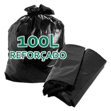 Imagem de saco de lixo preto reforçado 100litros - power