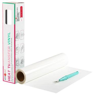 Imagem de Rolos HTV brancos de vinil de transferência de calor HTVRONT 30,5 cm x