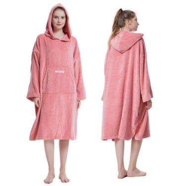 Imagem de Cobertor vestível de pelúcia Changing Robe Hiturbo, poliéster rosa