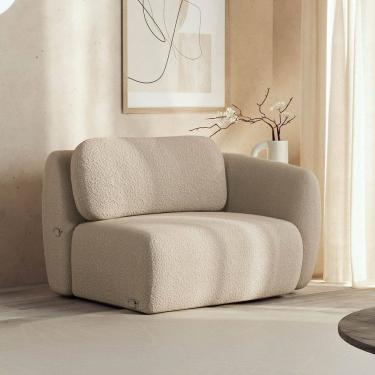 Imagem de Sofá Modular 100cm com Braço Direito Orla Cabecasa Madeiramadeira Areia