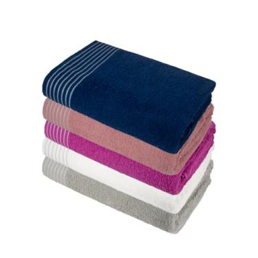 Imagem de Kit 5 Toalha Banhao Gigante Extra Macia New Sublime com Alta Absorçao - Sortidas