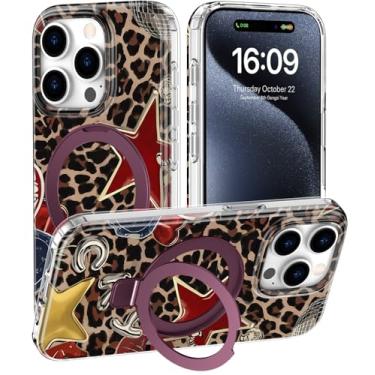 Imagem de DEENAKIN Capa para iPhone 15 Pro Max – Compatível com carregamento sem fio – Suporte multifuncional integrado – Capa protetora para celular com designs bonitos da moda para mulheres – Estampa sexy de