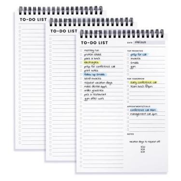 Imagem de Bloco de notas para fazer, lista de 3, pacote de um Happy Kind, 60 fol