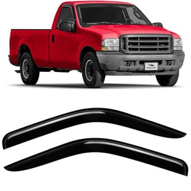 Imagem de Voron Glass Protetores de chuva extra duráveis com fita adesiva para caminhões Ford F250 a F750 1999-2016 cabine regular, defletores de janela, viseiras de janela de ventilação, 2 peças - 100790