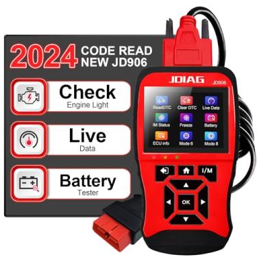 Imagem de Topdiag Scanner JD906 OBD2: verifique a luz do motor, leitor de código, dados ao vivo, modo 6 e modo 8, prontidão I/M, testador de bateria 2024 - ferramenta de digitalização de diagnóstico de carro