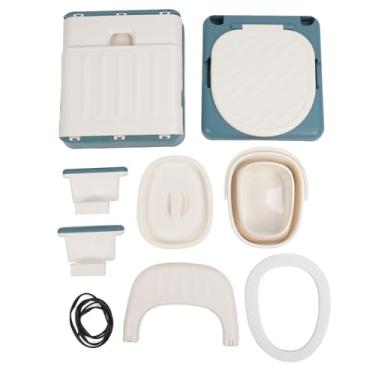 Imagem de Cadeira cômoda de cabeceira dobrável à prova de odor para banheiro portátil com apoios de braços para atividades ao ar livre em quarto de casa Idosos Mulheres grávidas Problemas