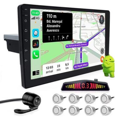Imagem de Multimídia 1 Din 9 Polegadas Android + Câmera Ré + Sensor 8 Pontos Pra