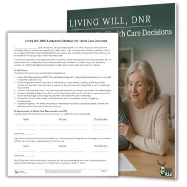 Imagem de Kit Living Will: 7X formulários personalizáveis preparados por advogados com instruções passo a passo (1 pacote)