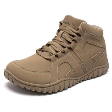 Imagem de HOBIBEAR Barefoot Boots Tênis masculino, feminino, bico largo, quente, cano baixo, impermeável, para inverno e uso ao ar livre, Marrom, 5.5 Wide Women/5 Wide Men