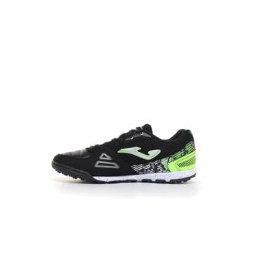 Imagem de Joma Chuteiras de futebol de grama, 6,5-12 EUA - chuteiras profissionais - cabedal de microfibra, sola cromada, reforço de calcanhar - Mundial, Preto/Verde, 41