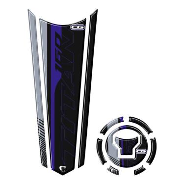 Imagem de Adesivo Protetor Tanque E Bocal Gravatona Honda Acima 2018 Azul