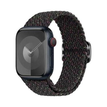 Imagem de Pulseira Ajustável De Elástico Trançado Para Apple Watch 45mm 49mm 44m